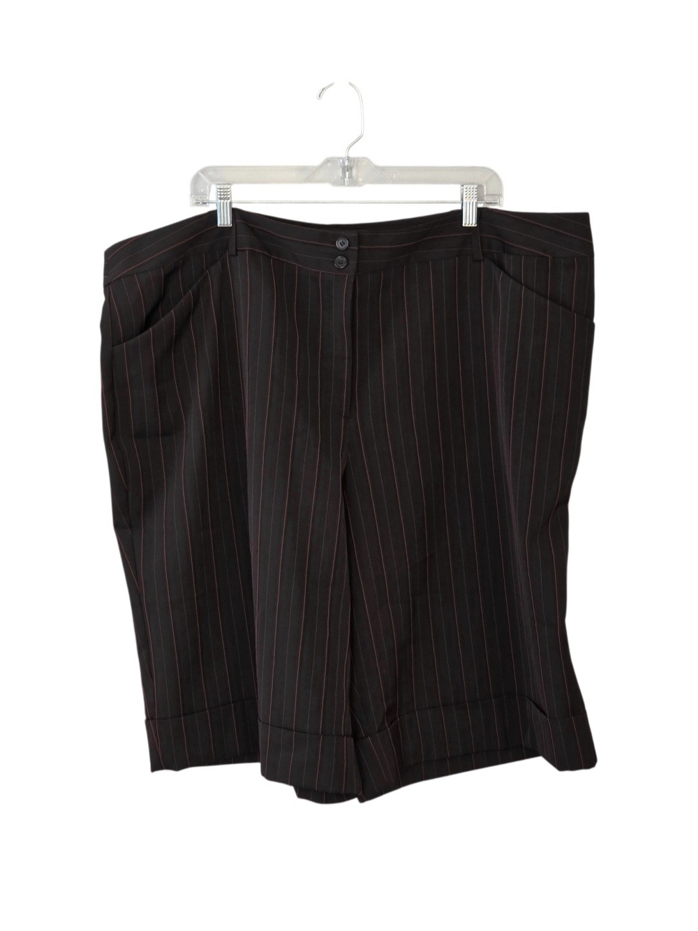 Women's Studio 1940 Pinstripe Dress Shorts Plus Size 26W Vintage Y2K